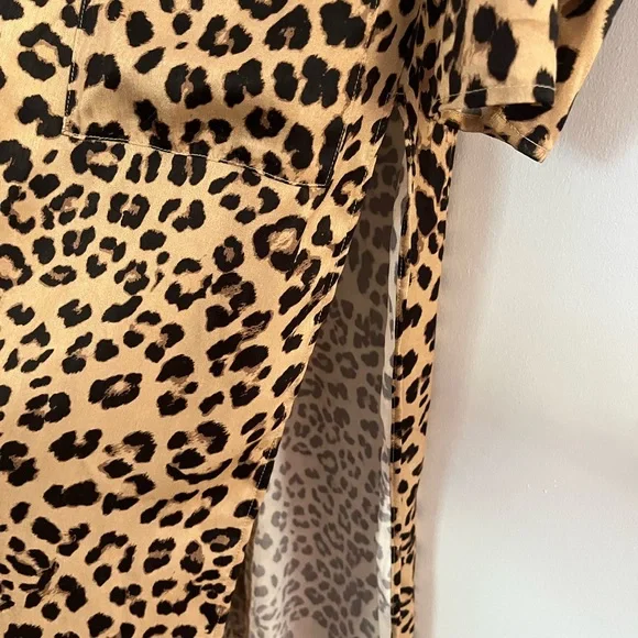 REVOLVE Delaney Duster In Leopard House of Harlow 1960 Long Jacket Coat Sz Small - Picture 7 of 9